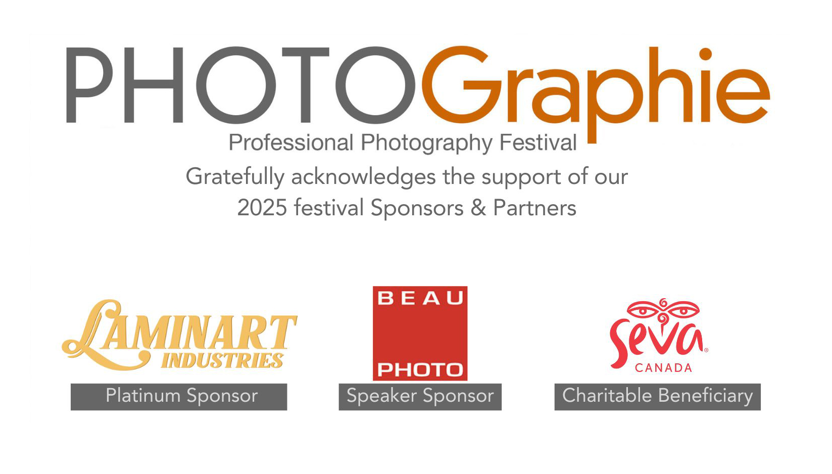PHOTOGraphie 2025 Sponsors