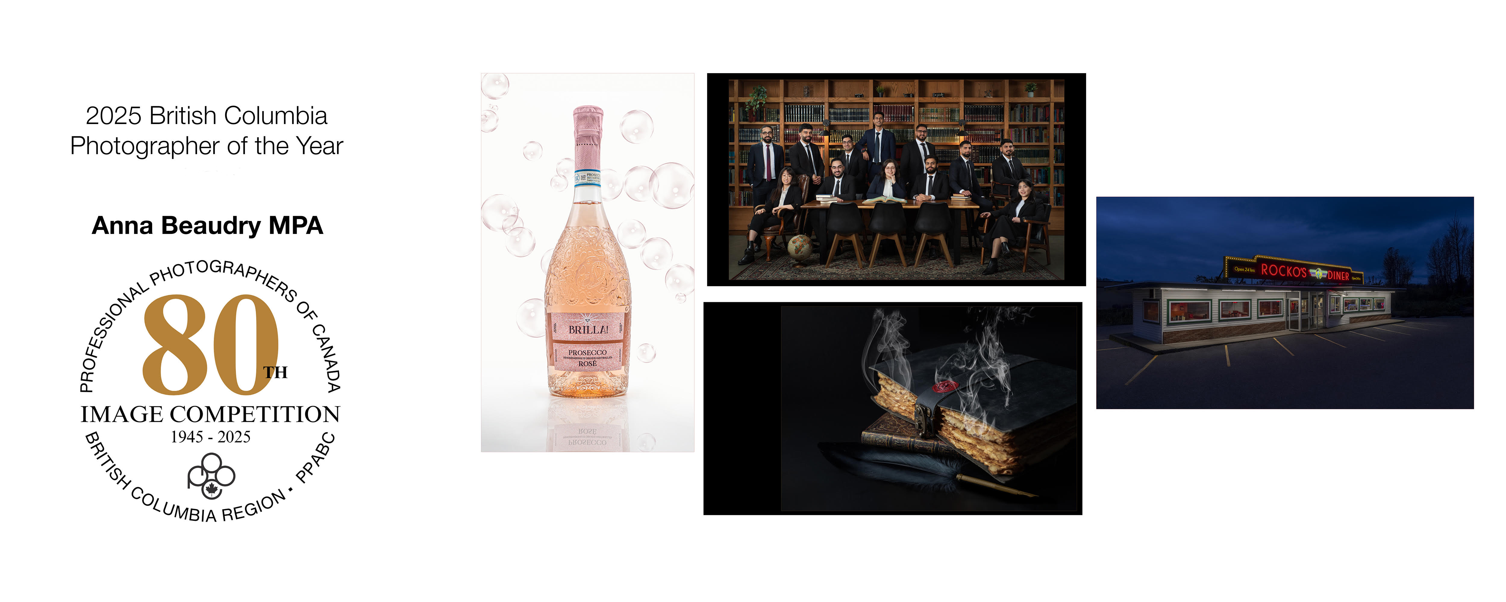 four images comprising the entry that earned Photographer of the Year